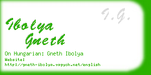 ibolya gneth business card